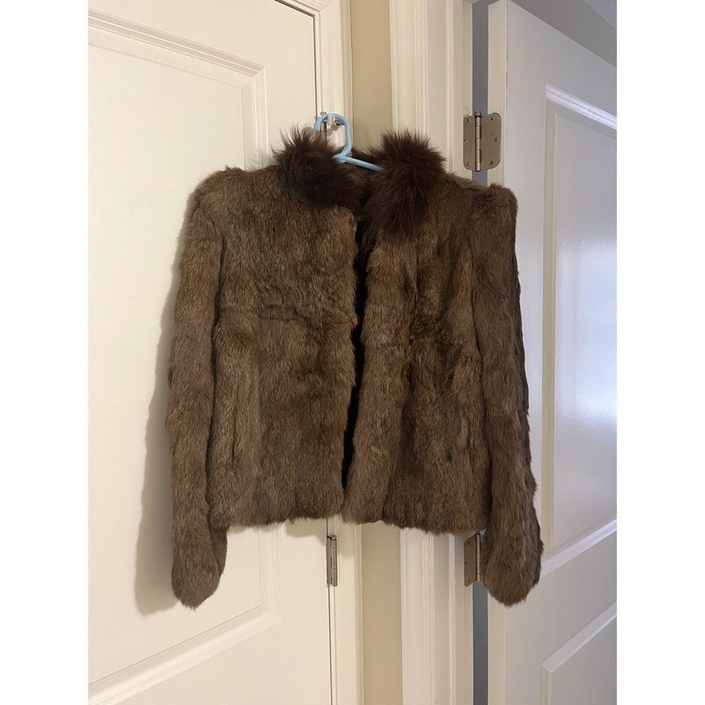 Genuine rabbit fur coat